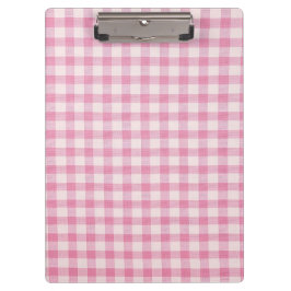 Baby Pink Gingham Pattern Klemmbrett