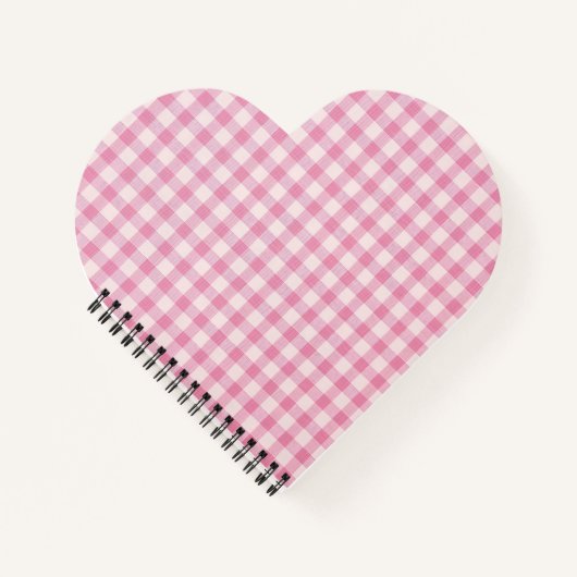 Baby Pink Gingham Pattern Notizblock (Vorderseite)