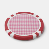 Baby Pink Gingham Pattern Pokerchips (Einzeln)