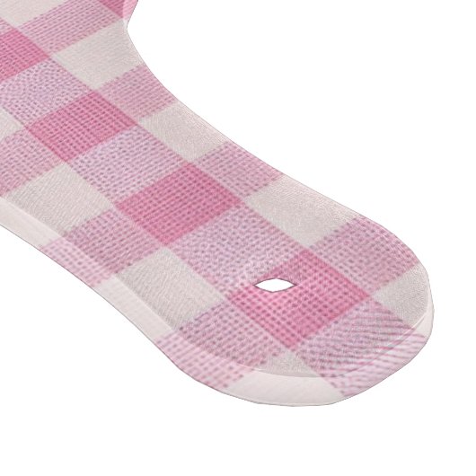 Baby Pink Gingham Pattern Schneidebrett (Ecke)