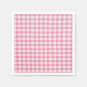 Baby Pink Gingham Pattern Serviette (Vorderseite)