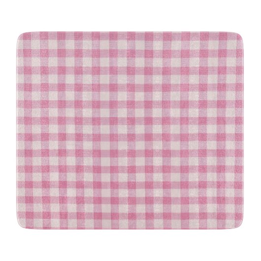 Baby Pink Gingham Schneidebrett (Vorderseite)