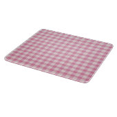 Baby Pink Gingham Schneidebrett (Ecke)