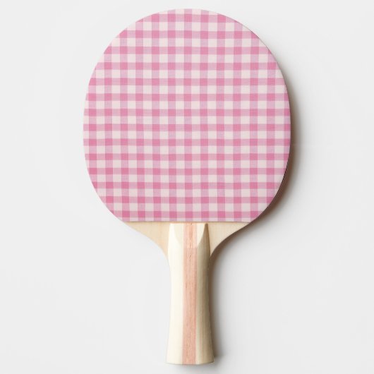 Baby Pink Gingham Tischtennis Schläger (Vorderseite)