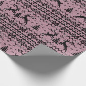 Baby Pink Girl Reindeer Sweater Weihnachten Geschenkpapier (Ecke)