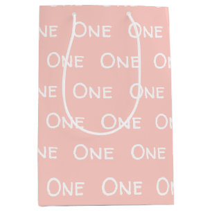 Baby Pink Girl's erste Geburtstags-Geschenktasche Mittlere Geschenktüte