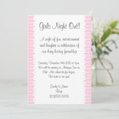 Baby Pink Girls Night Out Einladung (Stehend Vorderseite)