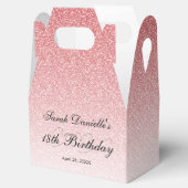 Baby Pink Glam Glitzer Personalisiert Geschenkschachtel (Geöffnet)