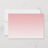 Baby Pink Glitzer Glam Personalisierte Antwortkart RSVP Karte (Rückseite)