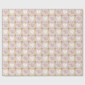 Baby Pink & Gold Confetti - Baby Girl Geschenkpapier (Flach)