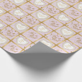 Baby Pink & Gold Confetti - Baby Girl Geschenkpapier (Ecke)