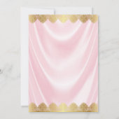 Baby Pink Gold Tutu Pearl Baby Dusche Einladung (Rückseite)