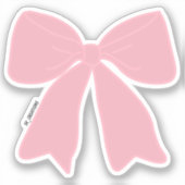 Baby Pink Hair Bow Aufkleber (Vorderseite)