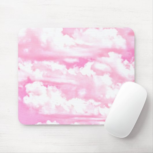 Baby Pink Happy Clouds Dekoration Mousepad (Mit Mouse)