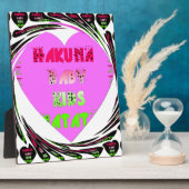Baby Pink Hearts Hakuna Matata Baby Kids Design.p Fotoplatte (Seite)