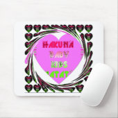 Baby Pink Hearts Hakuna Matata Baby Kids Design.p Mousepad (Mit Mouse)