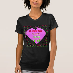 Baby Pink Hearts Hakuna Matata Baby Kids Design.p T-Shirt
