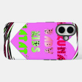 Baby Pink Hearts Hakuna Matata Kinderdesign Case-Mate iPhone Hülle (Rückseite (Horizontal))