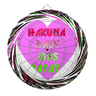 Baby Pink Herzen Hakuna Matata Baby Kids Design.p Dartscheibe
