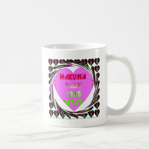 Baby Pink Herzen Hakuna Matata Baby Kids Design.p Kaffeetasse