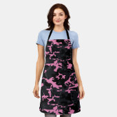 Baby Pink Highlights Camouflage Schürze (Getragen)