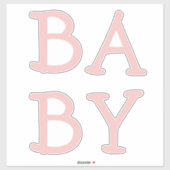Baby Pink Kinderzimmer kundenspezifisch geschnitte Aufkleber (Blatt)