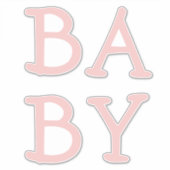 Baby Pink Kinderzimmer kundenspezifisch geschnitte Aufkleber (Vorderseite)