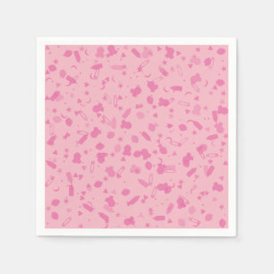 Baby Pink Konfetti Taufe Namensgebung Serviette