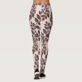 "Baby Pink Leaf Leggings - Christliche ai Design (Rückseite)