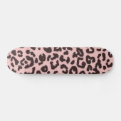 Baby Pink Leopard Animal Print Skateboard (Horizontal)