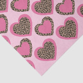 Baby Pink Leopard Hearts Party Seidenpapier (Ausschnitt)