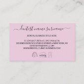 Baby pink light Zahnerweißkunst Visitenkarte (Rückseite)