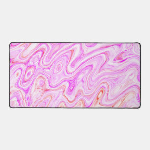 Baby-Pink-Marmor-Textur Abstrakte Flüssigfarbe Schreibtischunterlage