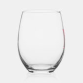 Baby Pink Modern Monogram Initial Letter Weinglas Ohne Stiel (Rechts)