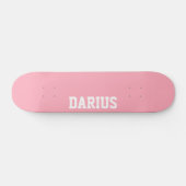 Baby Pink Modern Name | Klassische Trendy Skateboard (Horizontal)