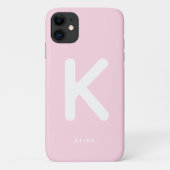 Baby-Pink-Monogramm-Handyhülle Case-Mate iPhone Hülle (Rückseite)