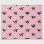 Baby Pink Mops Geschenkwrap Geschenkpapier (Flach)
