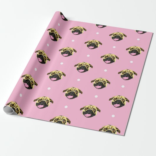 Baby Pink Mops Geschenkwrap Geschenkpapier (Ungerollt)