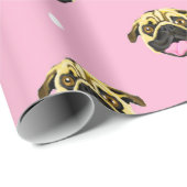Baby Pink Mops Geschenkwrap Geschenkpapier (Rolleneckpunkt)