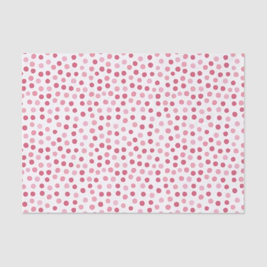 Baby Pink Niedliche Polka Dotpapier Seidenpapier (Vorderseite)
