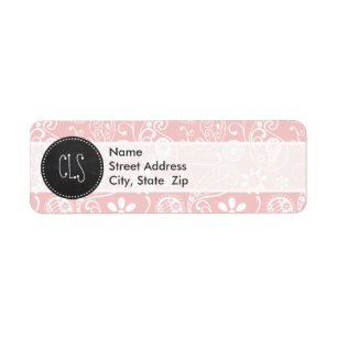 Baby Pink Paisley; Vintage Chalkboard-Optik