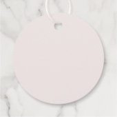 Baby Pink Pampas Grass Giraffe Baby Dusche Geschenkanhänger (Rückseite)