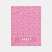 Baby Pink Paws Monogram Pet Fleece Blanken (Vorderseite)