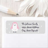 Baby Pink Pinguin Rücksendeadresse (Insitu)