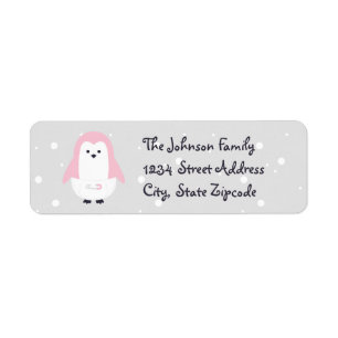 Baby Pink Pinguin Rücksendeadresse