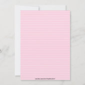 Baby Pink Pinstripes Save the Date Hinweis (Rückseite)