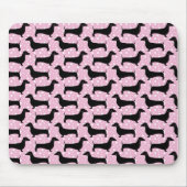 Baby Pink Polka Dackeln Mousepad (Vorne)