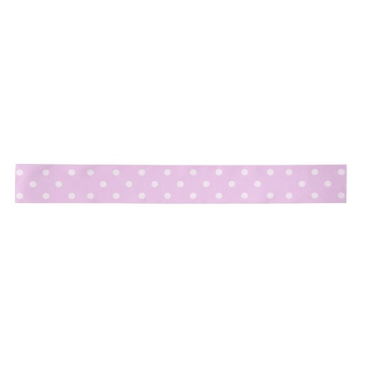 Baby Pink Polka Dot Pattern Satinband (Vorderseite)