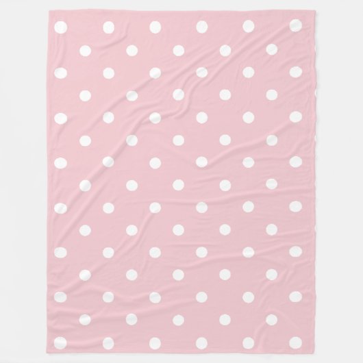 Baby Pink Polka Dots Fleecedecke (Vorderseite)