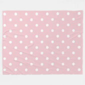 Baby Pink Polka Dots Fleecedecke (Vorderseite (Horizontal))